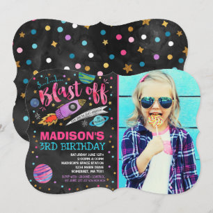 Weltraum-Geburtstag Einladung Weltraum-Party