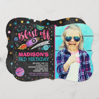 Weltraum-Geburtstag Einladung Weltraum-Party