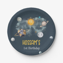 Weltraum Geburtstag Galaxy Sun Moon Sterne Planete Pappteller