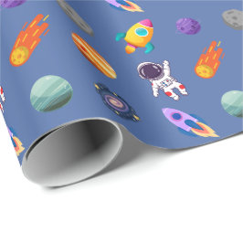 Weltraum-Geburtstag Geschenkpapier