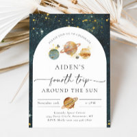 Weltraum-Geburtstagseinladung | Vierte Reise zum G