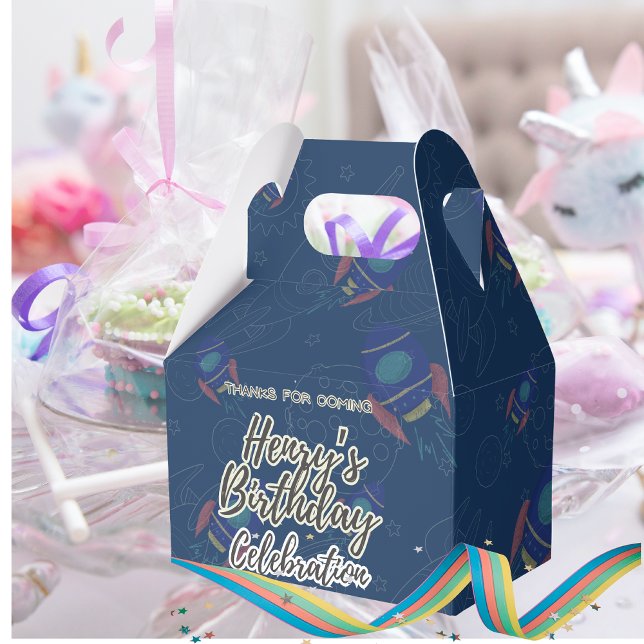 Weltraum Geburtstagsfeier Geschenkbox Geschenkschachtel (Von Creator hochgeladen)
