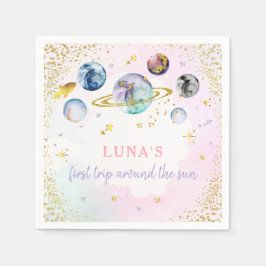 Weltraum Geburtstagsparty Erster Ausflug um die So Serviette