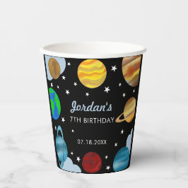 Weltraum-Geburtstagsplaneten Galaxy Boys Party Pappbecher