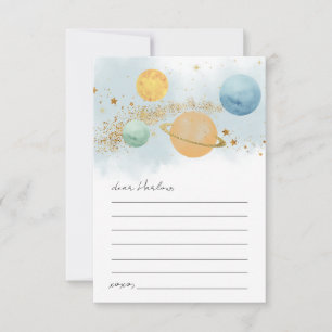 Weltraum Geburtstagszeit Kapselkarte Einladung