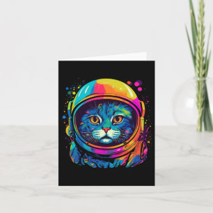 Weltraum Geschenke Katzenkatze Mama Kat Vater Männ Karte