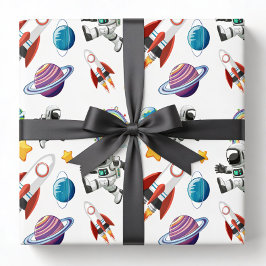 Weltraum-Geschenkpapier, Astronauten-Geschenkverpa Geschenkpapier