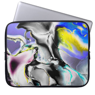 Weltraum. Glänzender weißer Hintergrund. Smoke Sla Laptopschutzhülle