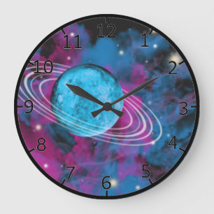Weltraum Große Wanduhr