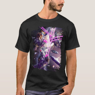 Weltraum Hai Eidechse Corgi Außerirdischer Auf Las T-Shirt