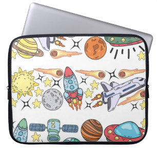 Weltraum: HandGezeichnet Vintage Doodles Laptopschutzhülle