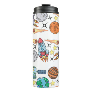 Weltraum: HandGezeichnet Vintage Doodles Thermosbecher