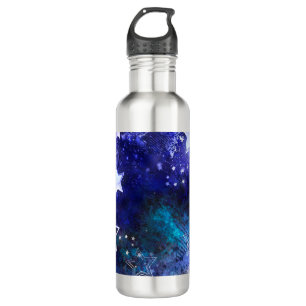 Weltraum-Hintergrund mit Sternen Edelstahlflasche