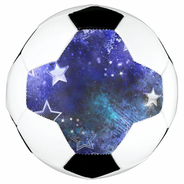 Weltraum-Hintergrund mit Sternen Fußball (Vorderseite)