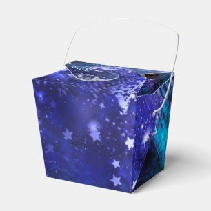 Weltraum-Hintergrund mit Sternen Geschenkschachtel