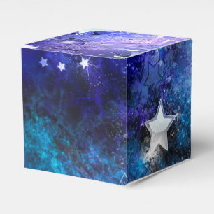Weltraum-Hintergrund mit Sternen Geschenkschachtel