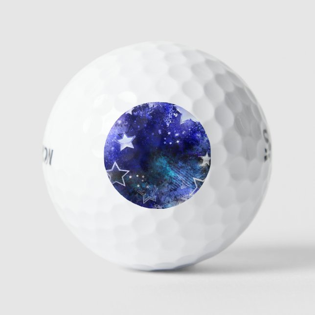 Weltraum-Hintergrund mit Sternen Golfball (Vorderseite)