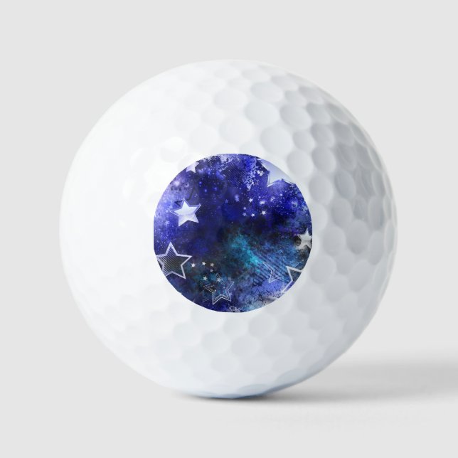 Weltraum-Hintergrund mit Sternen Golfball (Vorderseite)