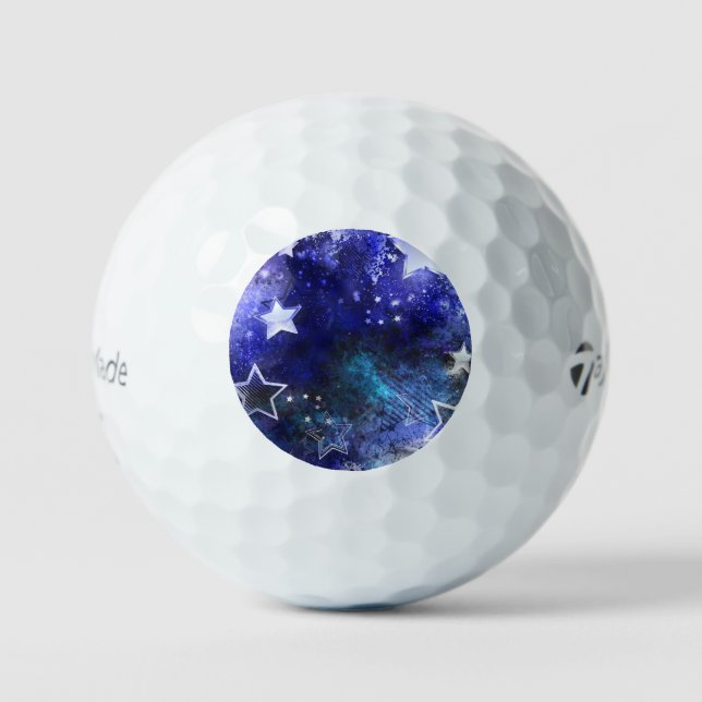 Weltraum-Hintergrund mit Sternen Golfball (Vorderseite)