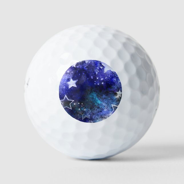 Weltraum-Hintergrund mit Sternen Golfball (Vorderseite)