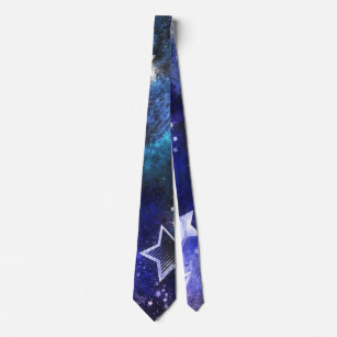 Weltraum-Hintergrund mit Sternen Krawatte
