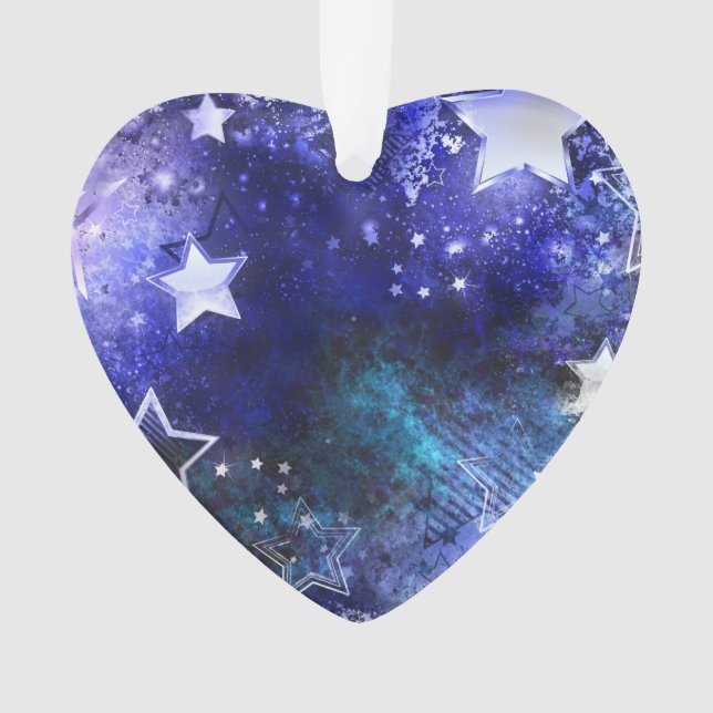 Weltraum-Hintergrund mit Sternen Ornament (Vorderseite)