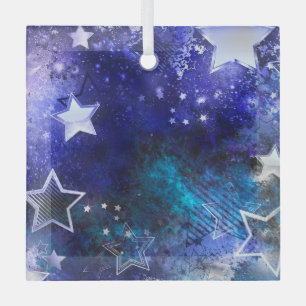 Weltraum-Hintergrund mit Sternen Ornament Aus Glas