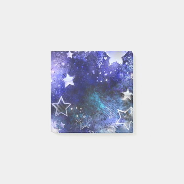 Weltraum-Hintergrund mit Sternen Post-it Klebezettel (Vorderseite)