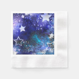 Weltraum-Hintergrund mit Sternen Serviette