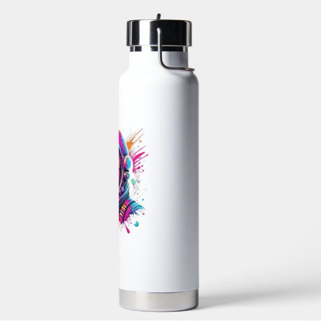 Weltraum-Hundefan-Design Trinkflasche (Links)