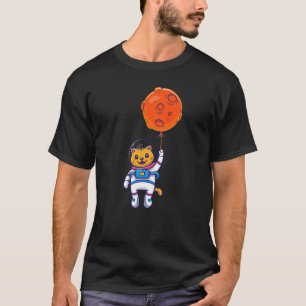 Weltraum Katze Mond Planeten Astronaut Weltraum Ba T-Shirt