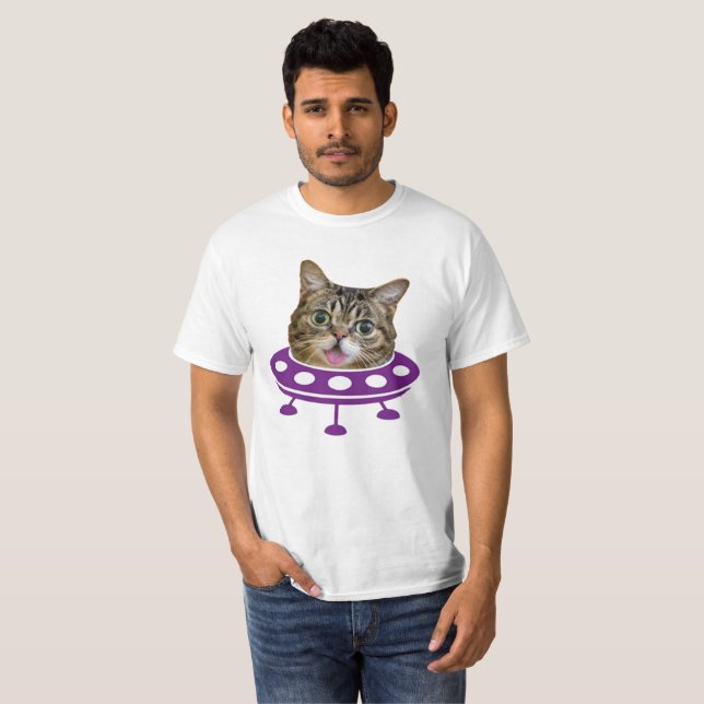 Weltraum-Katzen-T-Shirt T-Shirt (Vorne ganz)