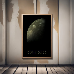 Weltraum, Kosmos, Sonnensystem, Mond Callisto Fotodruck