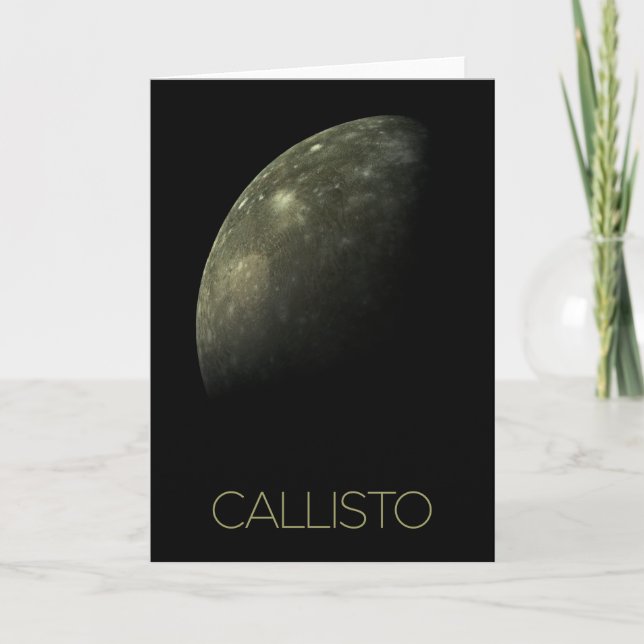 Weltraum, Kosmos, Sonnensystem, Mond Callisto Karte (Vorderseite)