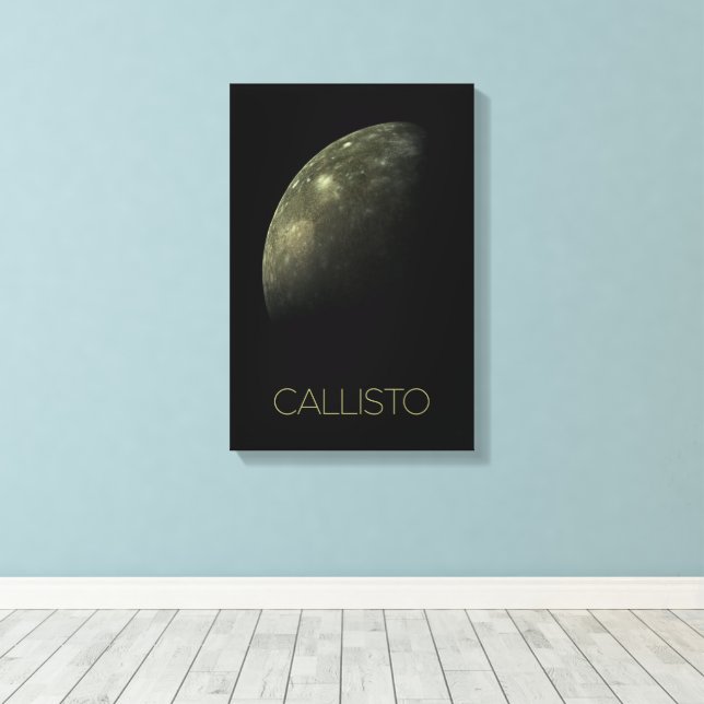 Weltraum, Kosmos, Sonnensystem, Mond Callisto Leinwanddruck (Insitu (Holzboden))