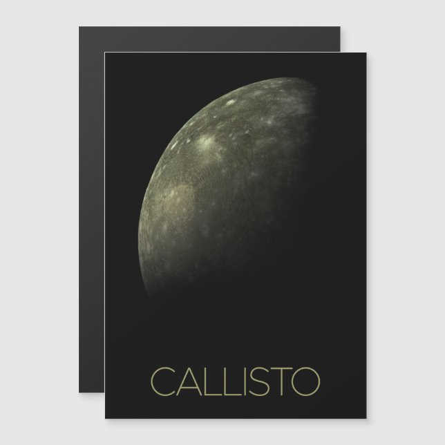 Weltraum, Kosmos, Sonnensystem, Mond Callisto Magneteinladung (Vorne/Hinten)