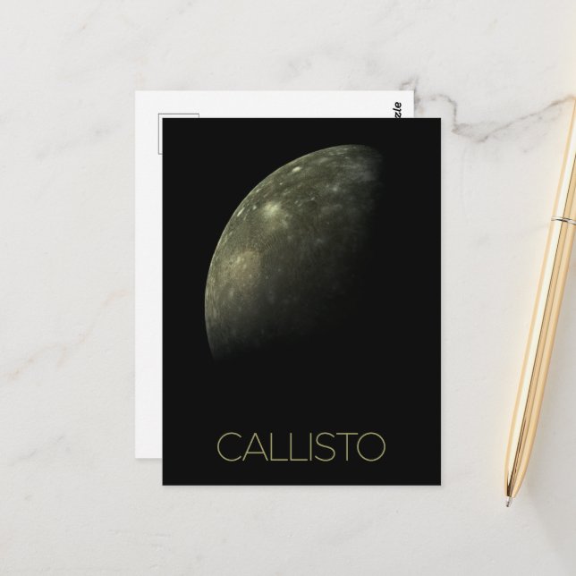 Weltraum, Kosmos, Sonnensystem, Mond Callisto Postkarte (Vorderseite/Rückseite Beispiel)