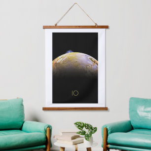 Weltraum, Kosmos, Sonnensystem, Mond-IO Wandteppich Mit Holzrahmen