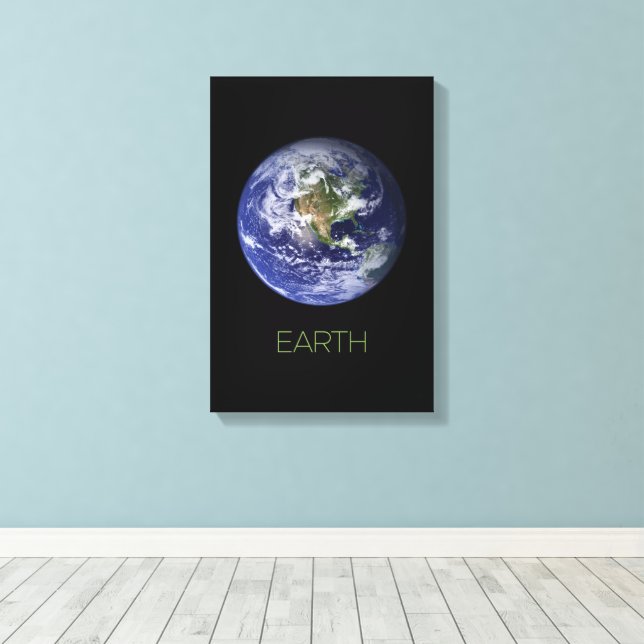 Weltraum, Kosmos, Sonnensystem, Planet Erde Leinwanddruck (Insitu (Holzboden))