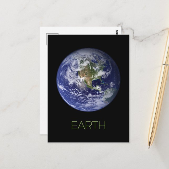Weltraum, Kosmos, Sonnensystem, Planet Erde Postkarte (Vorderseite/Rückseite Beispiel)