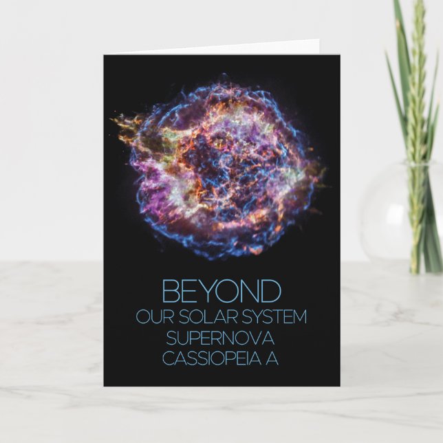 Weltraum, Kosmos, Supernova Cassiopeia A Karte (Vorderseite)