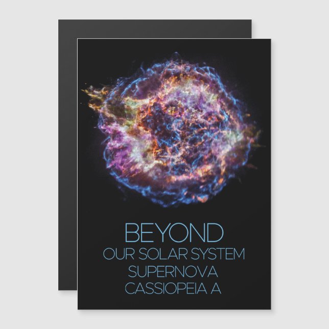 Weltraum, Kosmos, Supernova Cassiopeia A Magneteinladung (Vorne/Hinten)