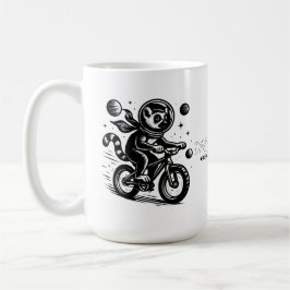Weltraum Lemur Astronaut fährt Fahrrad - Madagaska Kaffeetasse