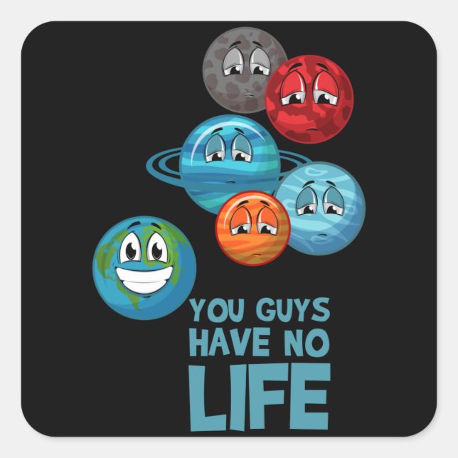 Weltraum Lover Adult Astronomie Hobby Solar System Quadratischer Aufkleber (Vorderseite)