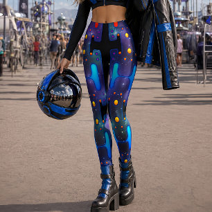 Weltraum-Mädchen Mechanischer Android Futuristisch Leggings