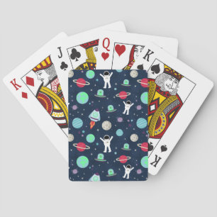 Weltraum-Muster-Illustration Spielkarten