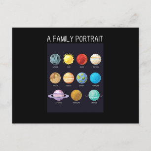Weltraum Nerd Sonnensysteme Planeten Sun Moon Cha Postkarte
