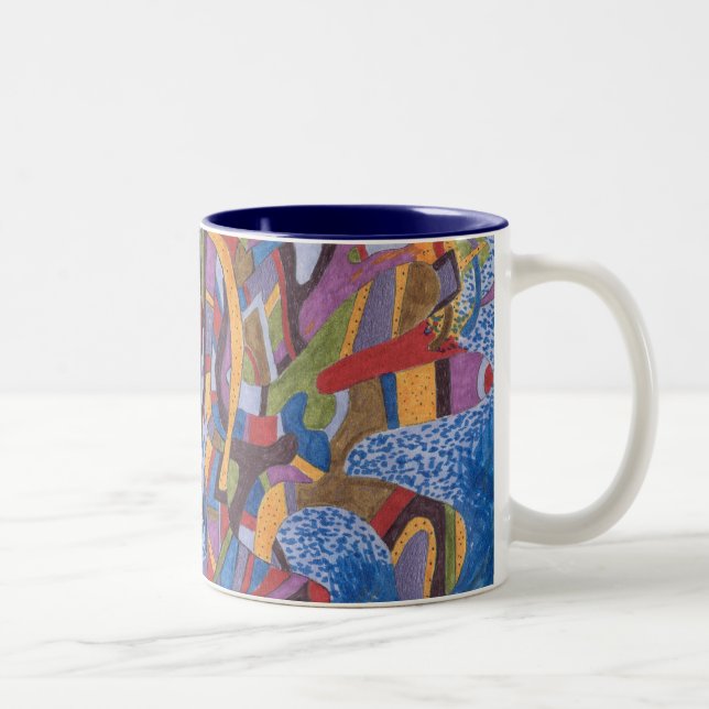 Weltraum-Oktopus, Abstrakte Tasse (Rechts)