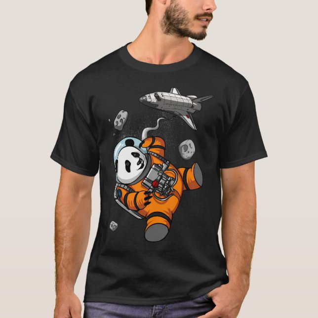 Weltraum-Panda-Astronaut T-Shirt (Vorderseite)