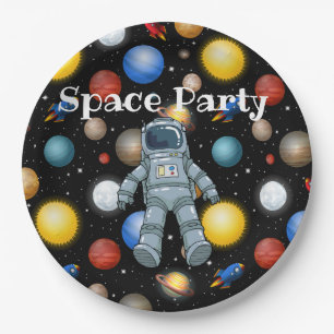 Weltraum-Party  Pappteller